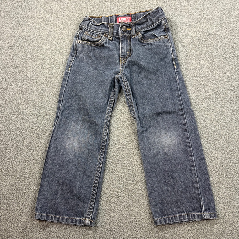 Levi's Jeans Boys 4T Blue 514 Slim Straight Denim Adjustable Waist Pants